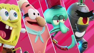 Nickelodeon All-Star Brawl 2 Arcade Mode Gameplay - Spongebob, Patrick, Squidward & Plankton