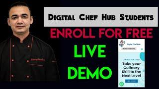 Live Demo How To Enroll As My  Student At Digital Chef Hub !! Chef Dheeraj Bhandari