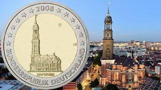 Germany 2008, Hamburg, commemorative 2 euro coin