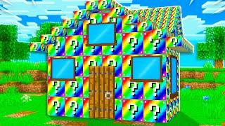 Extreme RAINBOW Lucky Block House Battle! Preston vs Skeppy