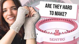FINGERLESS GLOVES ON A KNITTING MACHINE| Are they difficult to make?