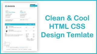 Create a Awesome Invoice Template Using HTML & CSS