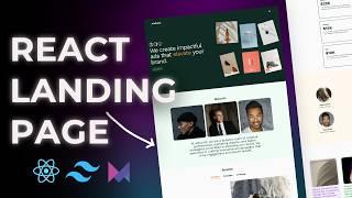 Build and Deploy a Modern Landing page for an Ad Agency using React, Tailwind and Framer Motion