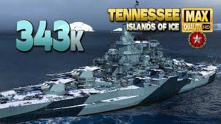 Battleship Tennessee: Big ranked battle - World of Warships