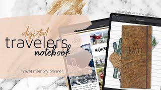 Digital Travelers Notebook, Travel Widgets + Travel stickers! | Digital Travel Release