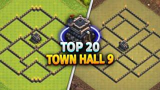 TOP 20! Best Town Hall 9 (TH9) War/Trophy/Farming Base Layout + Copy Link 2025 | Clash of Clans