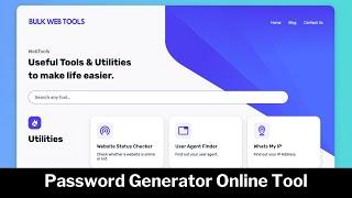 Strong Password Generator | Create Random Passwords | Online Web Tool | bulkwebtools.io