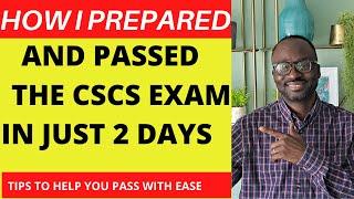 How I Prepared & Passed The CSCS Exam In Just 2 Days (2024).