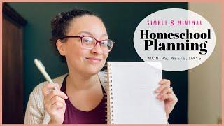 *Simple & Easy* Homeschool Planning | My Minimalist Monthly, Weekly, and Daily Planning