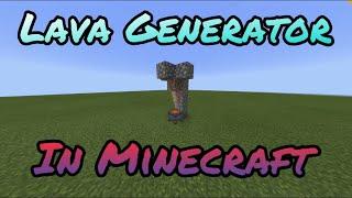 Automatic Lava Generator In Minecraft