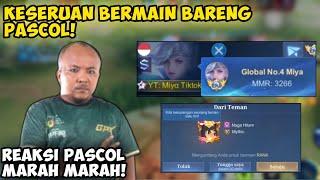 PASCOL AUTO SENANG KETEMU TOP GLOBAL MIYA! MARI KITA GENDONG PASCOL! - MLBB