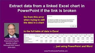Extract data from a linked Excel chart in PowerPoint if the link is broken