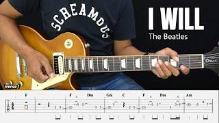 I Will - The Beatles - Guitar Instrumental Cover + Tab