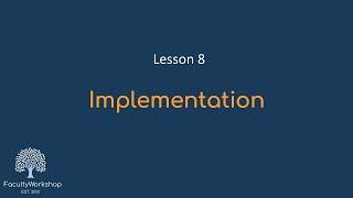 Moodle Lesson 08: Implementation