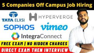 5 Companies OFF CAMPUS HIRING | OFF CAMPUS DRIVE FOR 2021 BATCH | 2020 BATCH | 2019 BATCH