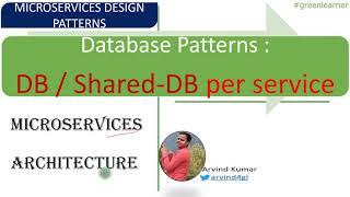 Single Database per service | Shared Database per service | Database Patterns for Microservices