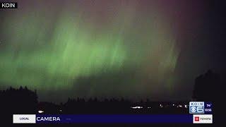 Northern Lights captured live on KOIN 6 News at 10 p.m.