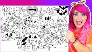 Coloring Kimmi The Clown Halloween Coloring Book | Ghost, Witch & Pumpkin Halloween Coloring Pages