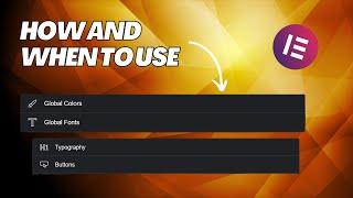 Global Fonts and Colors in Elementor