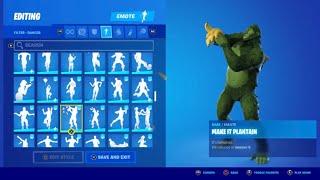 New Skin Beast Boy!! Showcase with almost all emotes from fortnite! 