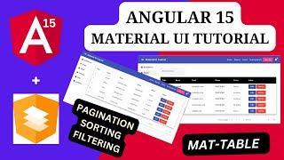 MAT-TABLE | Material UI Table with pagination sorting & filtering | |Angular15 - MaterialUI Tutorial