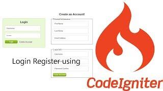 Login Register using Codeigniter 3.1.10