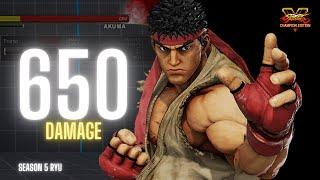 Is this Ryu's Max Damage combo? (Street Fighter V Champion Edition)