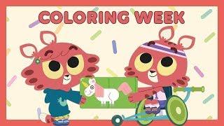  COLORING WEEK  Learn and Play with Paprika Twins | Collection for Kids