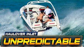 LADY CAN'T HANDLE THE WAVES AT HAULOVER INLET !! HAULOVER BOATS | BOAT ZONE