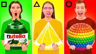 Geometric Shape Food Challenge | Funny Moments by PaRaRa Challenge