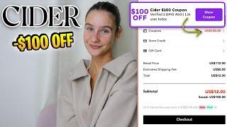 FREE CLOTHES??️ How i saved $100 using THIS Cider Coupon Code - Verified Cider Discount Codes 2023