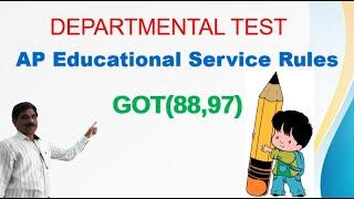 DEPARTMENTAL TEST AP  Educational Service rules ||pabbathi tutorials