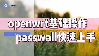 新手小白快速简单配置openwrt基础操作以及passwall科学上网