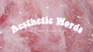 AESTHETIC WORDS and their meanings || moonbeige