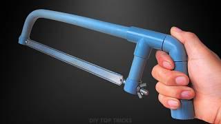 Don't throw away your PVC pipes! I'll show you how to make a hacksaw out of PVC