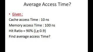 Average Memory Access Time-(AMAT)- Computer Architecture-GATE QUESTION