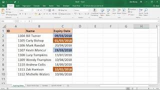 Excel Conditional Formatting with Dates - 5 Examples