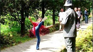 Cute little boy's behavior..!! Statue prank very Funny