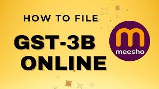 How to File GSTR-3B Online  I Tamil I E-commerce Sellers