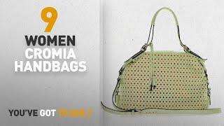 Top 10 Cromia Italia Handbags Best Sellers: Cromia Italian Made Pistachio Green Perforated Leather