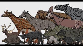 Re-Animated Extinct Animals of S America, N America, Europe, Africa, S Asia, Australia & New Zealand