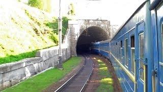 Karpaty from the train window: tunnels, rivers, bridges