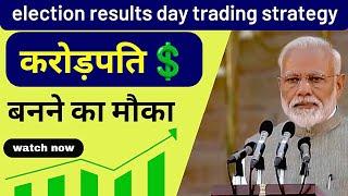 4th June trading strategy for Nifty & Banknifty. election impact on share market