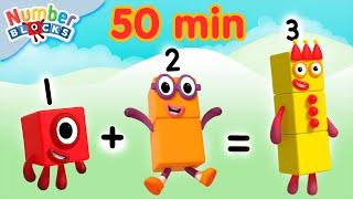50 minutes of Addition | Learn to count - Level 1 | 123 - Number cartoon for Kids | @Numberblocks