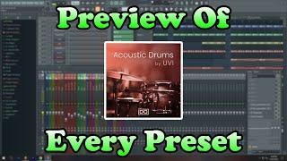 'Acoustic Drums by UVI' [Flex Plugin] - Preview Of Every Preset - Listen Before You Buy! (Fl Studio)