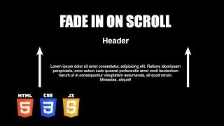 Fade In on Scroll | HTML, CSS & JS Tutorial