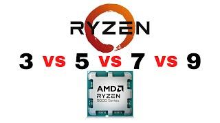 Ryzen 3 vs 5 vs 7 vs 9 (AMD)