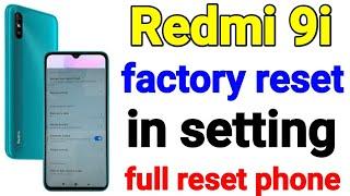 Redmi 9i factory reset // how to factory reset redmi 9i