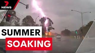 Melbourne’s summer storm soaking half a month's rain in just half an hour | 7NEWS