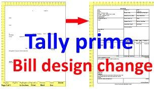 tally prime | tally prime bill format change | how to change bill format in tally prime